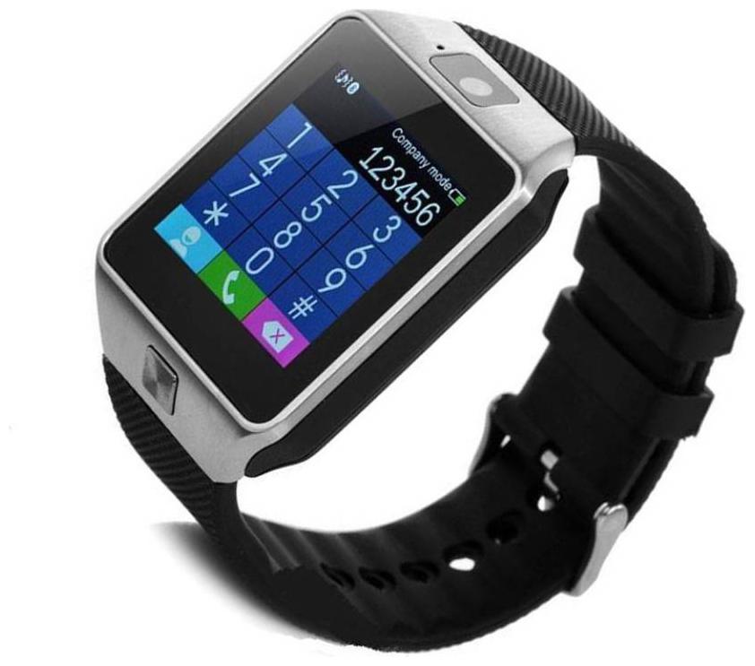 

BTK Trade Dz-09 Smart Watch Accessories With Camera Touch Screen Sim Card Sd Card Support For Smartphones (Black Silver)