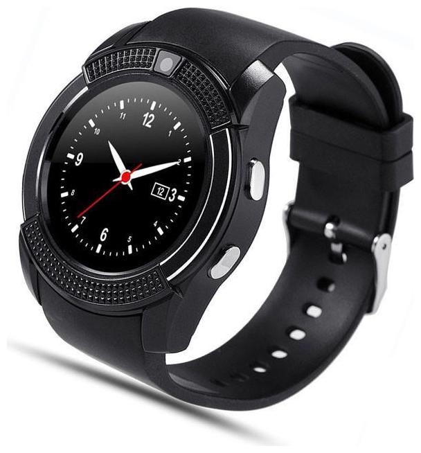 

BTK Trade V8 Smart Watch Accessories with Camera Touch Screen Sim Card SD Card Support for Smartphones (Black)