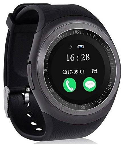 

BTK Trade Y1 Smart Watch Accessories with Touch Screen Sim Card SD Card Support for Smartphones (Black)
