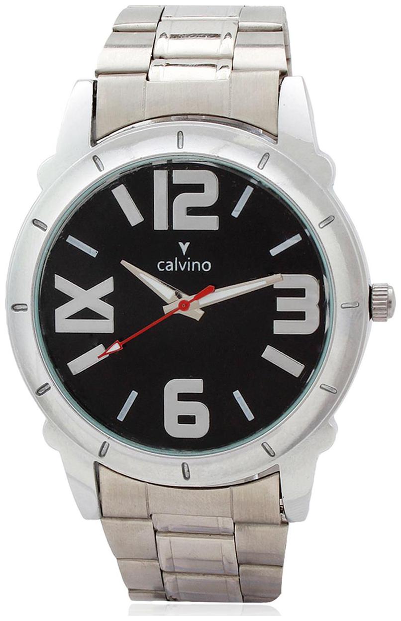 

Calvino Men s Black Dial Watch CGAC 14601AT SilverBlack