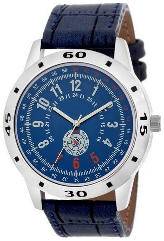 

RUSTET 2018 New Collection Festive Season Special Blue Round Shapped Dial Blue Leather Strap Party Wedding watch-44