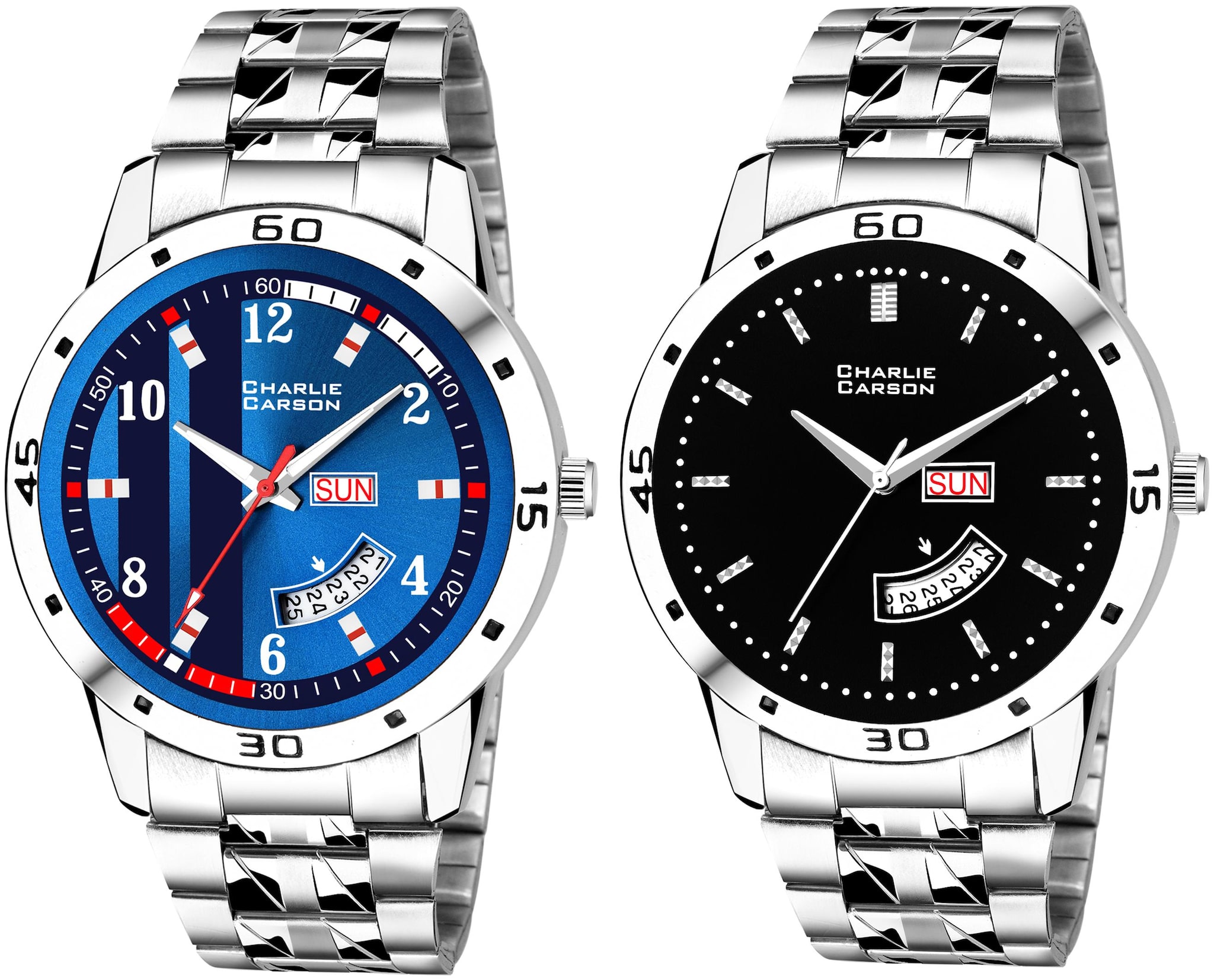 

Charlie Carson combo Stainless Steel strap watch for men-CC270MMC