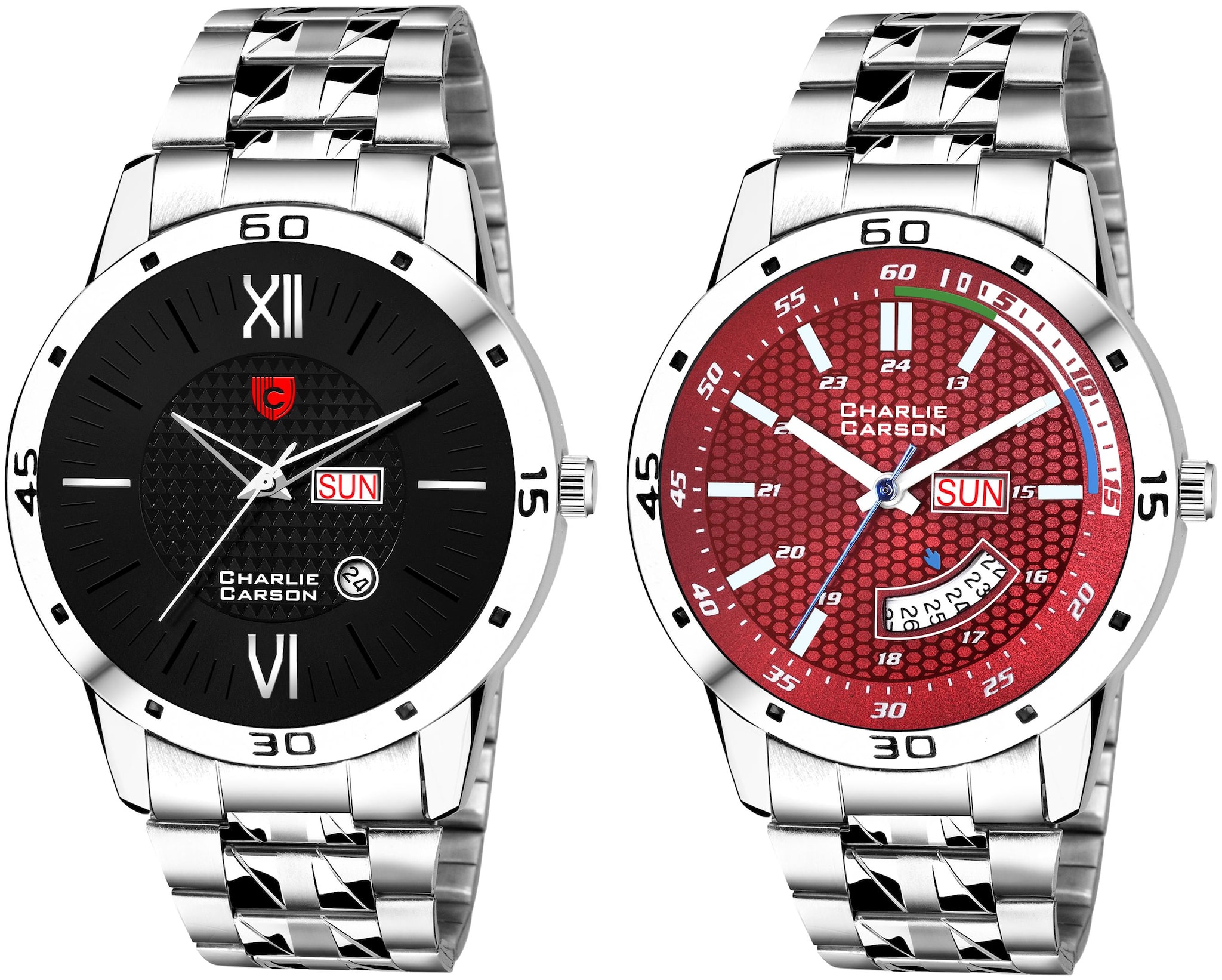 

Charlie Carson combo Stainless Steel strap watch for men-CC270MMC