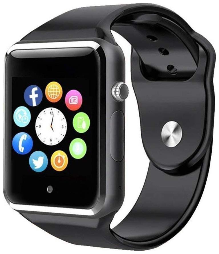 

Crystal Digital A1 Smart Watch 4g Phone Camera SIM Card Pedometer Men Women Sport Smartwatch for Android iOS All Phone (Black)