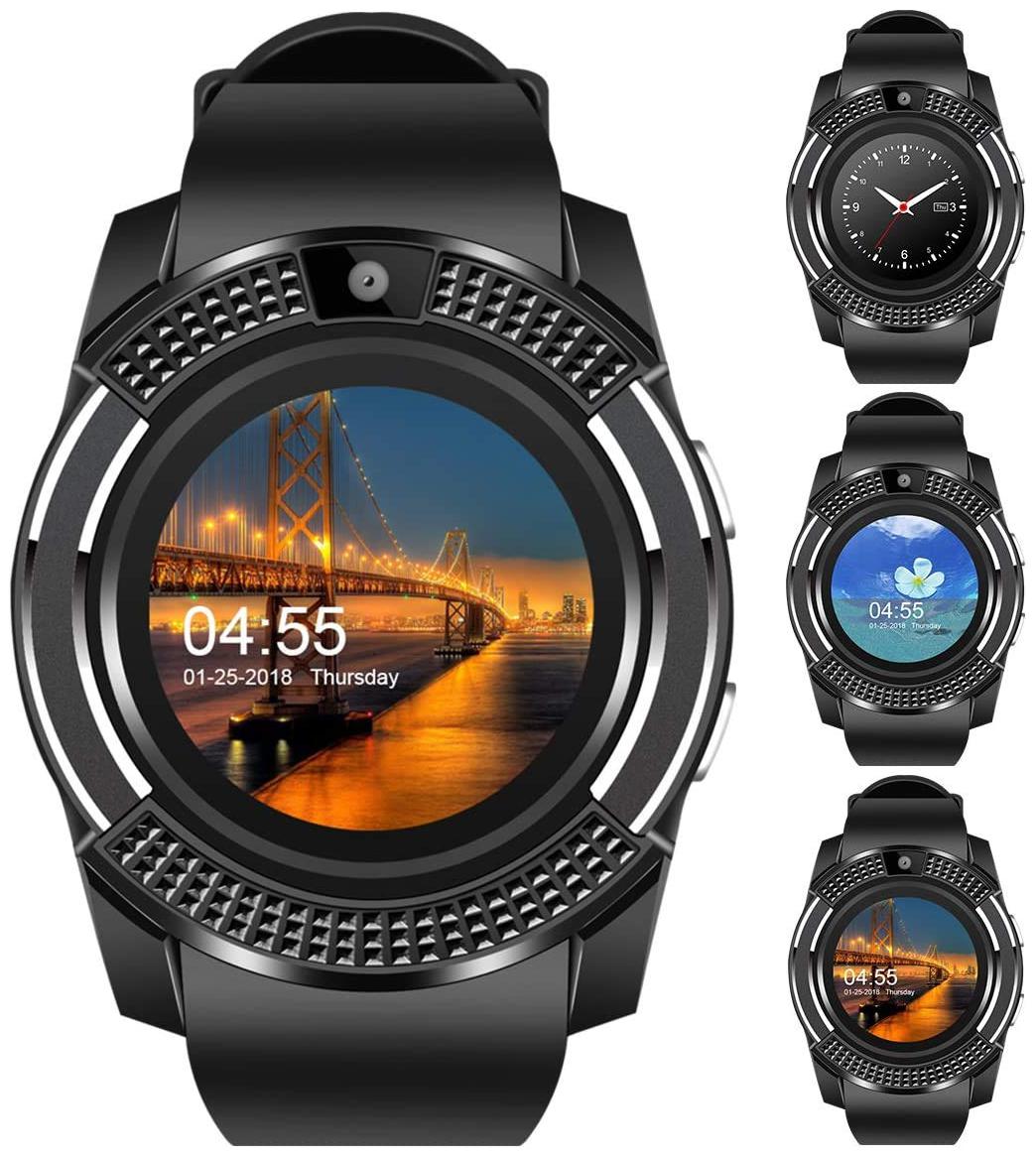 

CHG Smart Watch with Bluetooth Sim Card Health and Fitness Tracker Smart Watches for Mens Boys Girls and Women