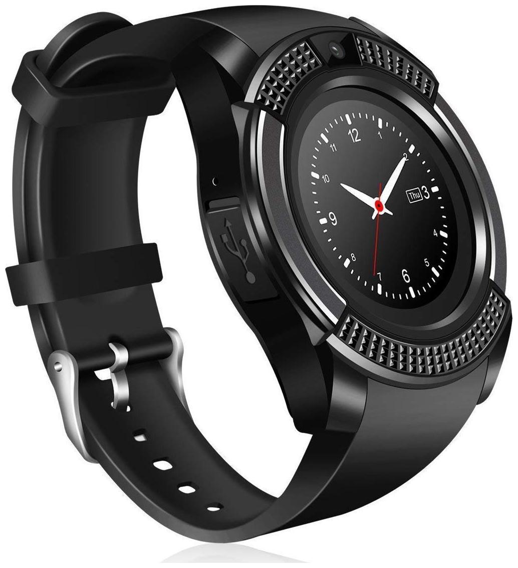 

TSV V8 Pro Bluetooth Smartwatch Touch Screen with Camera Sim Card Support Round Dial Compatible with All Smartphones