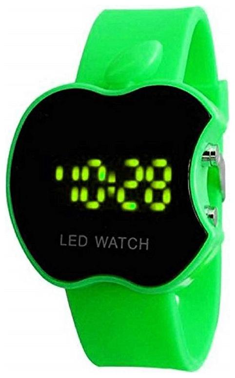

Crispy LED Digital Dial Apple Shaped Watch for Men and Boys (Green)