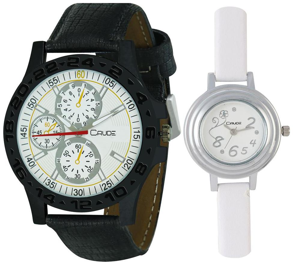 

Crude Combo of 2 Watches with Multi Dial Strap for- Couple