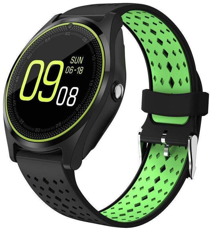 

Crystal Digital V9 Bluetooth Smartwatch With Camera Sim Card SD Card Compatible (Green)
