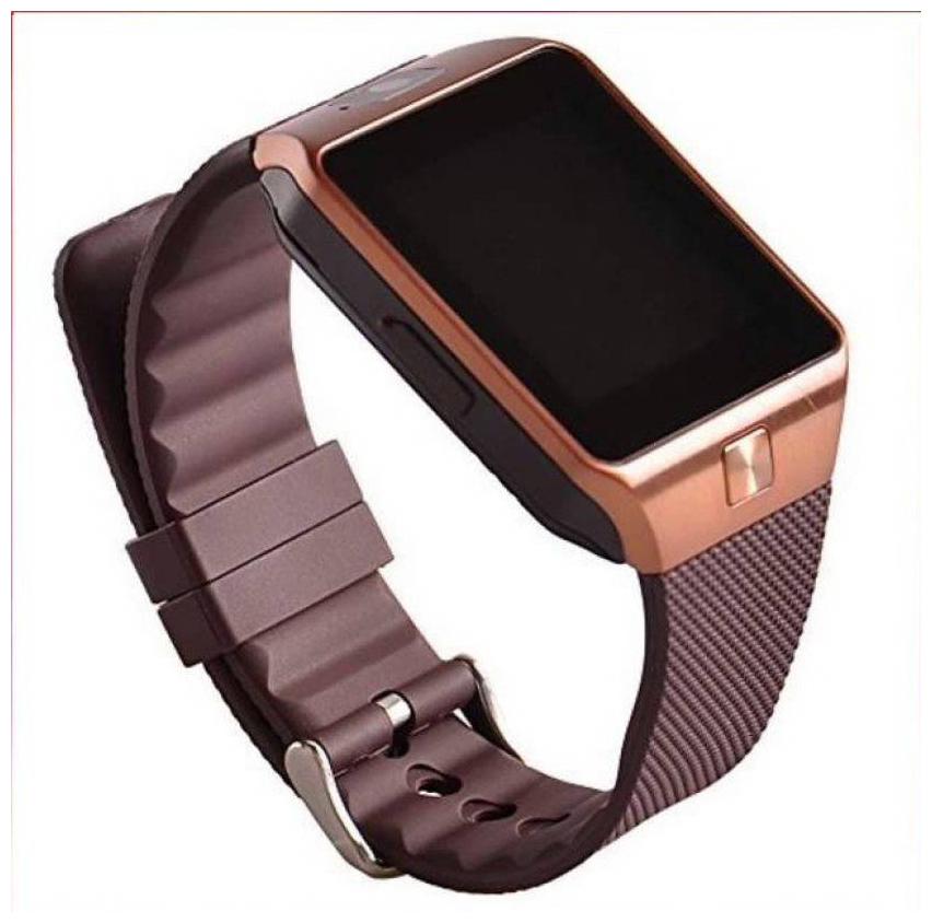 

Crystal Digital Smart Watch with Bluetooth Sim Card (4G Supported) Health Fitness Tracker and More - Golden Samsung Smart Phone