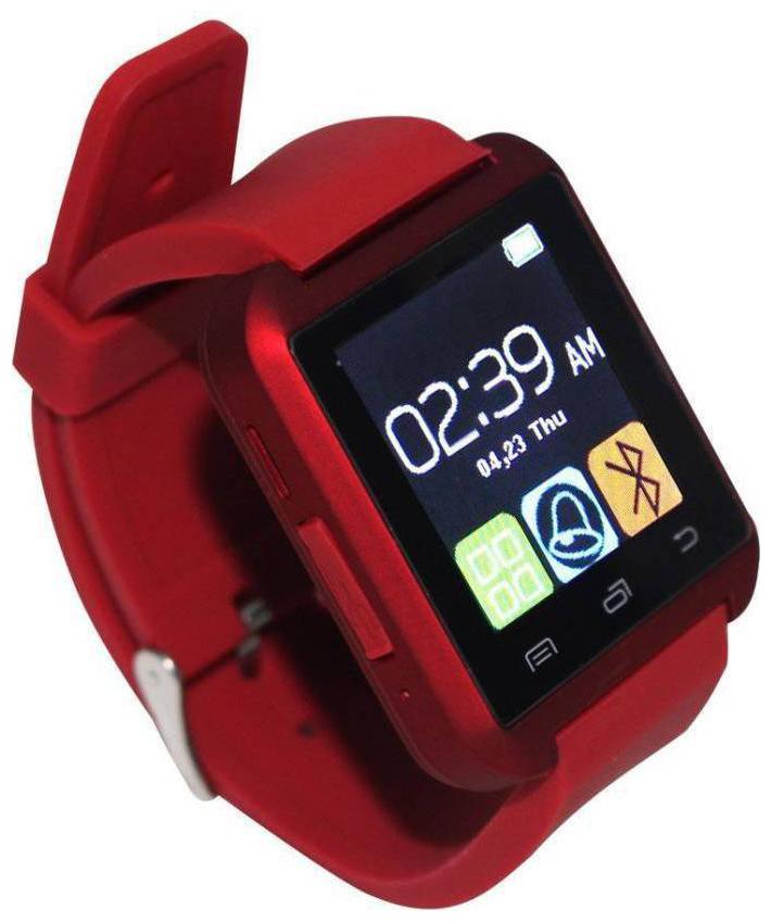 

Crystal Digital U8Smart Watch Bluetooth V3 0 Enabled SIM Card Track Activity Such (Red)