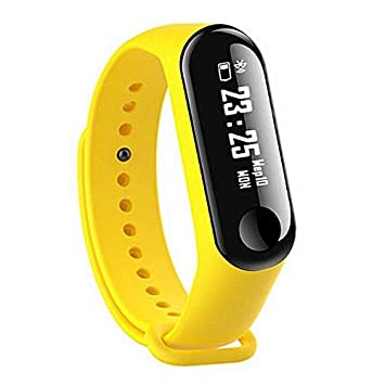 

Crystal Digital M3 Smart Activity Fitness Tracker Band Blood Pressure Long Battery Life Heart Rate Monitoring Yellow