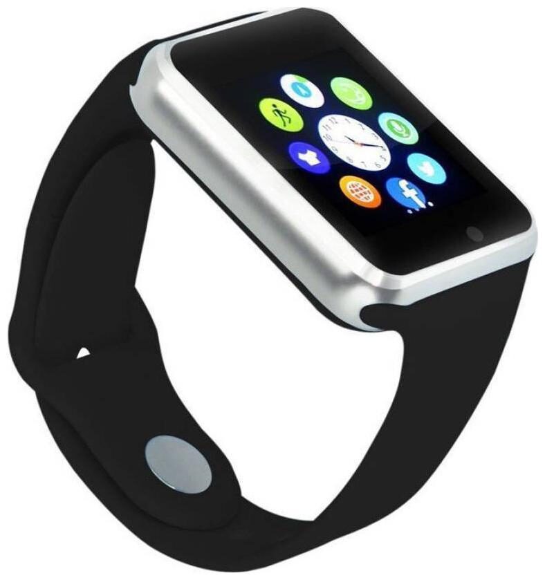 

CRYSTAL DIGITAL A1 Bluetooth Smart Wrist Watch With Camera Sim Card Slot For Android IOS (Silver)