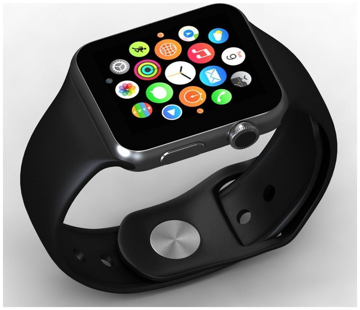 

Crystal Digital Bluetooth Smartwatch A1 Wristwatch with Camera SIM Card Support (42 mm) Compatible for Samsung Galaxy On7 Pro (Black)