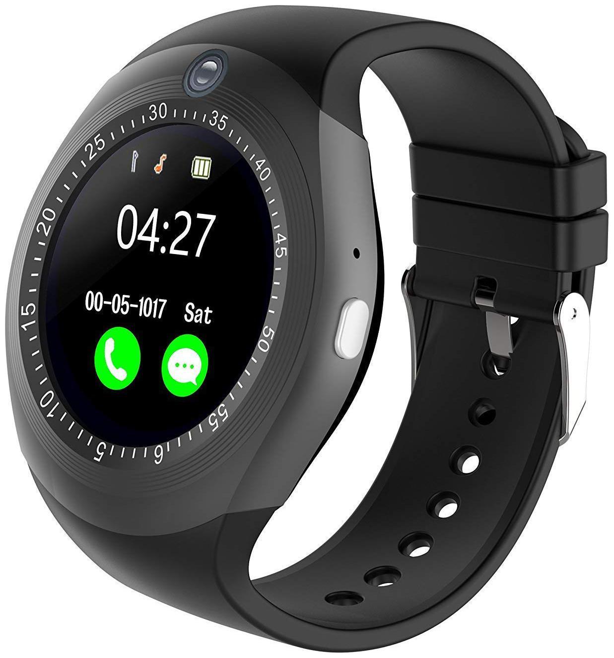 

Crystal Digital Y1s Camera Smart Watch with Bluetooth Smart Watches (Black)