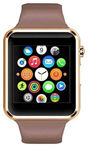 

Crystal Digital Bluetooth A1 Smart Wrist Watch with Monitoring Display Camera and Pedometer Smart Health Features for Men Women Brown