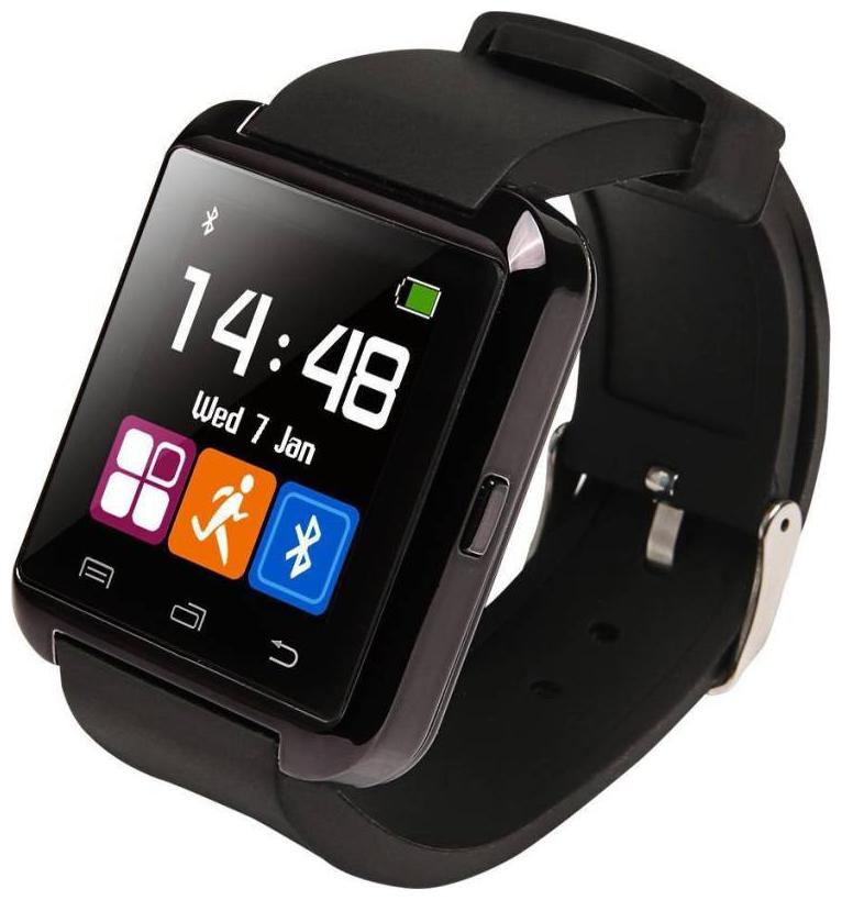 

Crystal Digital U8 Watch Bluetooth Smart Wrist Watch Phone Compatible With Apple iPhone x (Black)