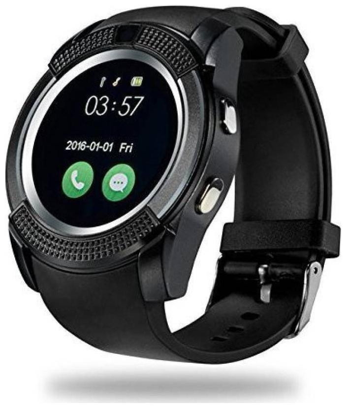 

CRYSTAL DIGITAL V8 Bluetooth Smart Watch With Sim sd card support (Black)