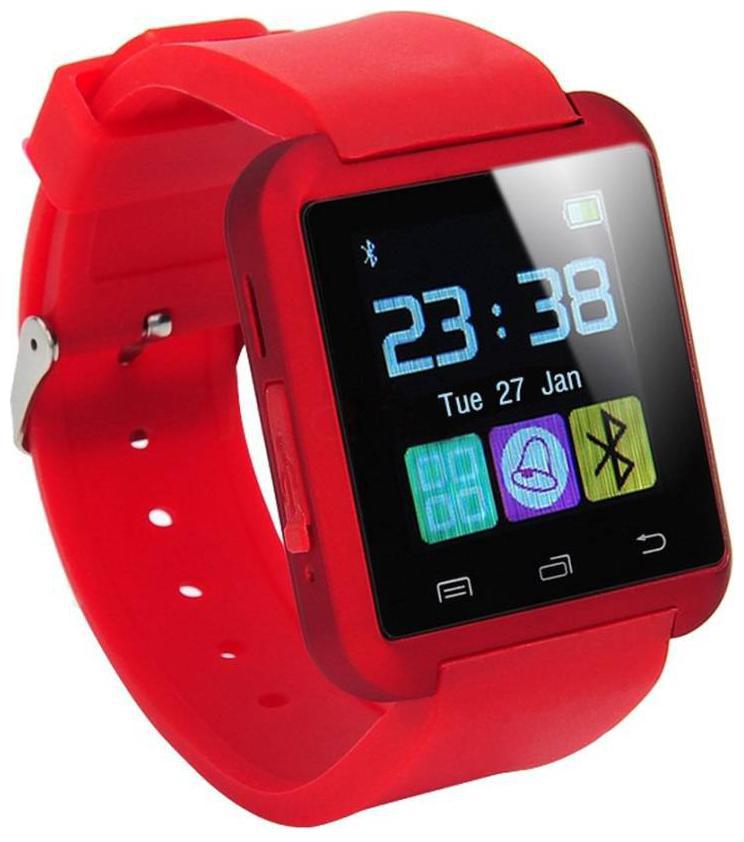

Crystal Digital Bluetooth U8 Smartwatch Compatible with 4G Mobiles (Red)
