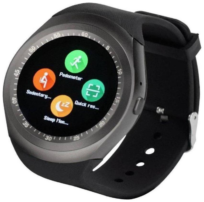 

Crystal Digital Y1 Bluetooth Smart Watch Touch Screen with Camera Call Funtion and Multimedia Funtions (Black)