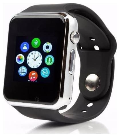 

Crystal Digital A1 Bluetooth Smart Watch with Camera and Sim Card Support Compatible with All Smartphones - Silver