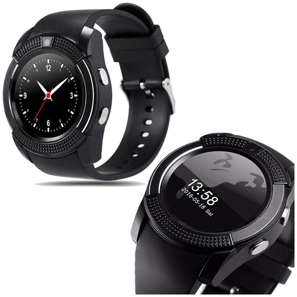 

Crystal Digital High Quality V8 Smart Wristwatch Bluetooth Smart Watch compatible with I Phone Samsung Mi Oppo Vivo With Camera and Sim Card