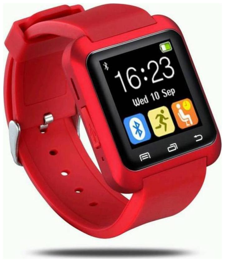 

Crystal Digital U8 Bluetooth Smartwatch with Camera SIM Card Support with All Android and iOS Smartphones (Red)