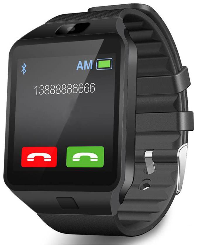

CRYSTAL DIGITAL DZ09 4G Compatible Bluetooth Smart Watch Wrist Watch Phone with Camera SIM Card Support (Black)