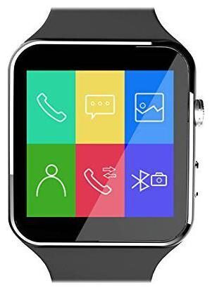 

CRYSTAL DIGITAL X6 Samsung Galaxy Core Prime 4G Mobiles Bluetooth Silver Wearable Smart Wrist Watch with Sim Card Compatible with Xiaomi Redmi