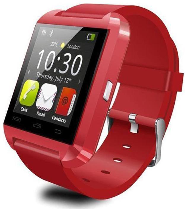 

Crystal Digital U8 Smart Watch Bluetooth Smart Wrist Watch for Smartphone (Red)