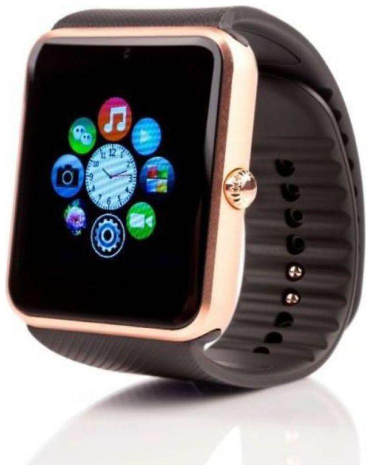 

Crystal Digital GT08 Bluetooth Smartwatch with Camera and Sim Card Support with Touch Screen for All Android and iOS (Gold)