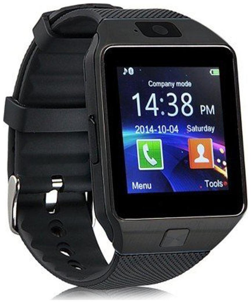 

Crystal Digital DZ09 Black Smartwatch Watchphone with bluetooth Compatible (Black)