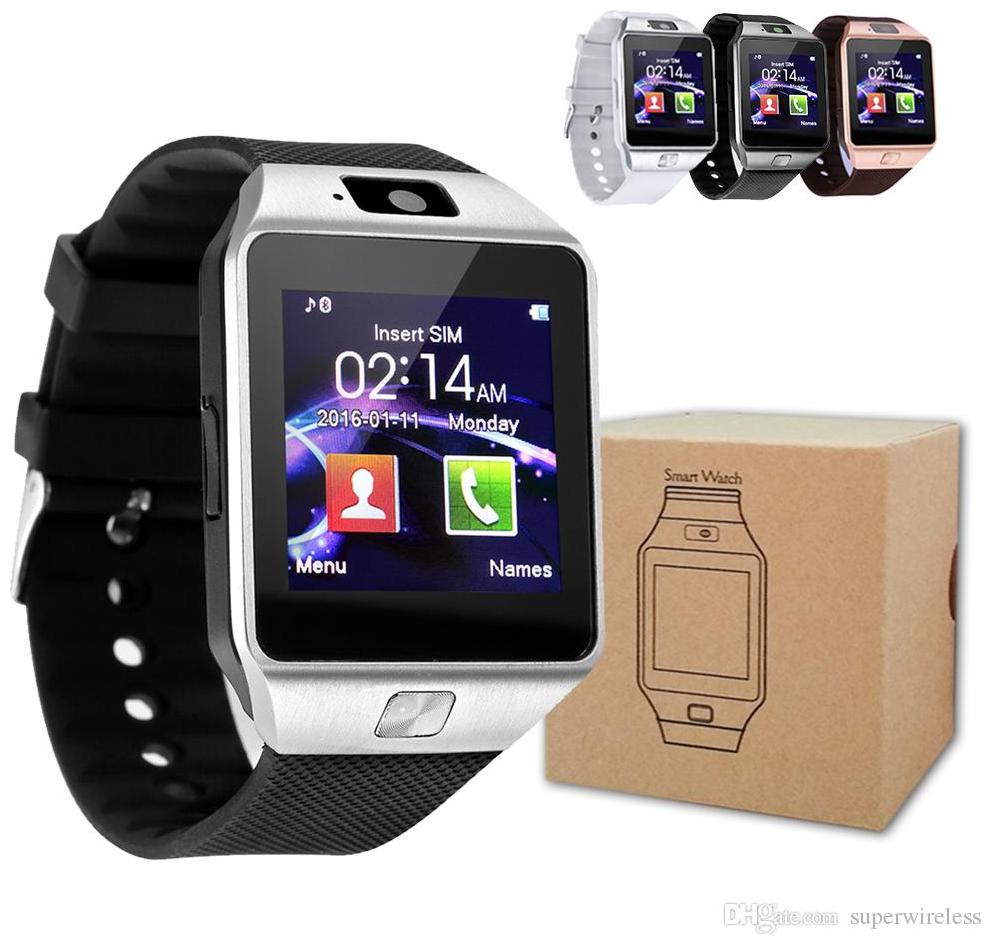 

Crystal Digital DZ09 Bluetooth Smartwatch with Camera Sim SD Card Slot Calling Function Touch Screen for Samsung All Devices (Silver)
