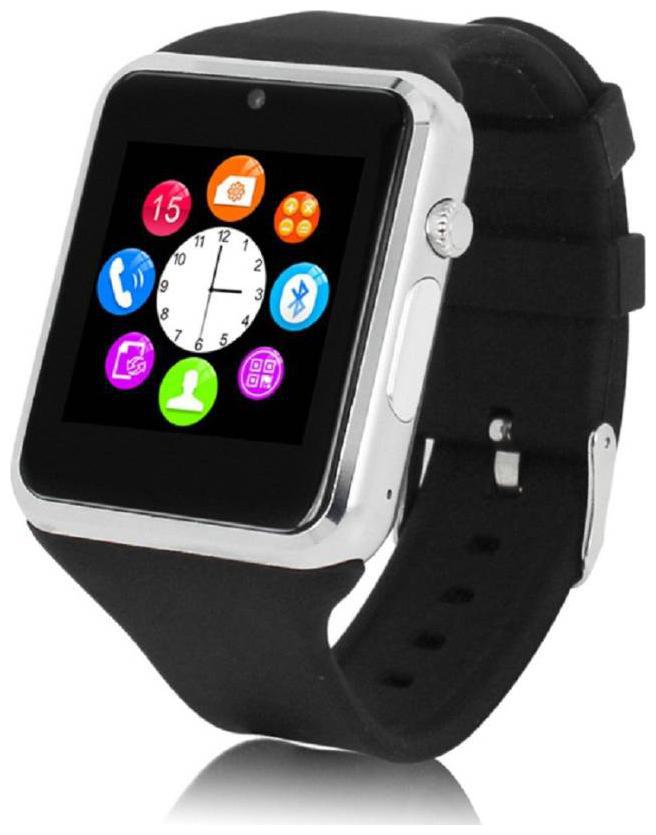 

CRYSTAL DIGITAL A1 Bluetooth Smart Wrist Watch With Camera Sim Card Slot For Android IOS Dial (Silver)