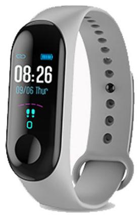 

Crystal Digital M3 Band Heart Rate Monitor OLED Display Waterproof Sports Health Activity Fitness Smartband Bracelet Smartband (Grey)