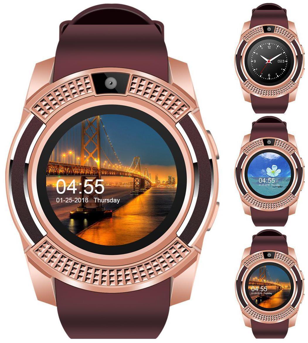 

Crystal Digital V8 Bluetooth Smart Watch With Camera Sim SD Card Slot (Gold)