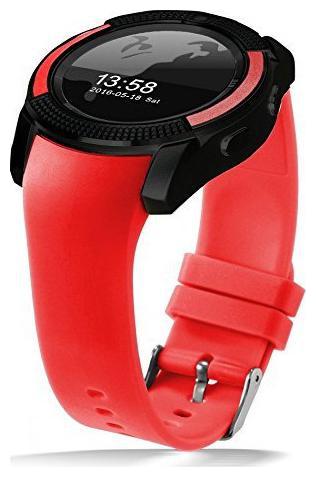 

CHG Unisex V8 Bluetooth Smartwatch Design For Mi A1 A2 Y1 Y2 Y2 Note5 Note5Pro ( Red )