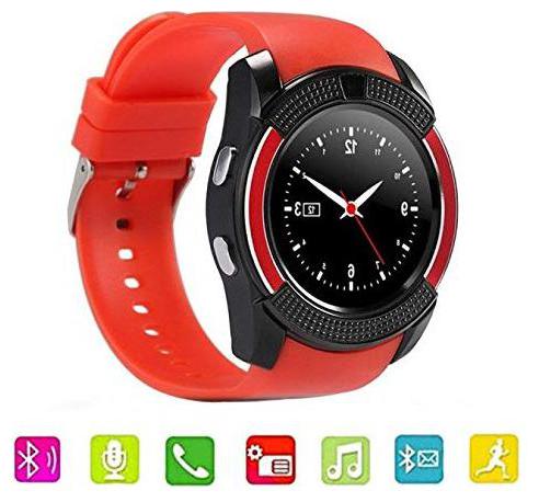 

CHG V8 Bluetooth SmartWatch with Pedometer Activity Trackers for All Smartphones Red
