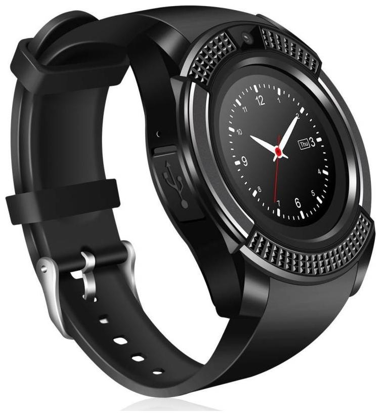 

CHG V8 BLUETOOTH SMARTWATCH WITH SIM SD CARD SUPPORT (BLACK)