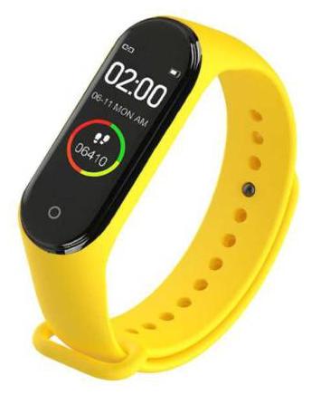 

Crystal Digital M4 Band Heart Rate Monitor OLED Display Waterproof Sports Health Activity Fitness Smartband Bracelet (Yellow)