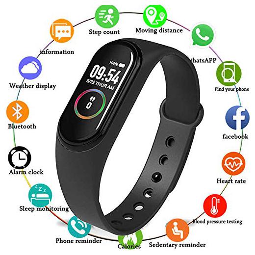 

Crystal Digital M4 Smart Fitness Band With Heart Rate Sensor Pedometer Sleep Monitoring Compatible For All Android 4 0 Version Enabled Devices