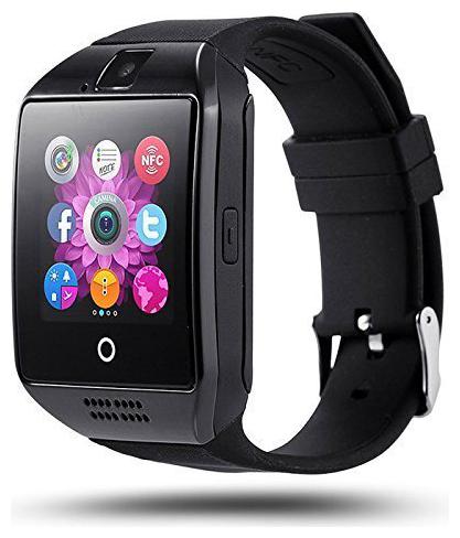

Crystal Digital Q18 Black Android iOS Compatible Bluetooth Smart Watch All 2g 3g 4g Phone With Camera And Sim Card Support With Activity Trackers And Fitness Band