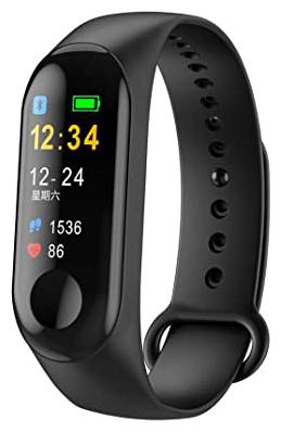 

Crystal Digital M3 Band Heart Rate Monitor OLED Display Waterproof Sports Health Activity Fitness Smartband Bracelet Smartband (Black)