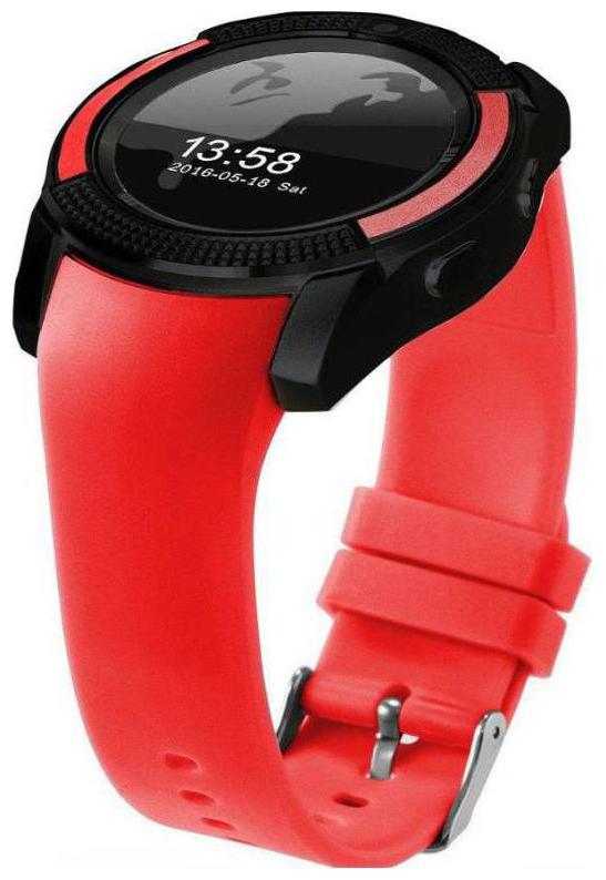 

TSV V8 Bluetooth Smart Watch Phone With Camera And Sim Card Compatible with Samsung Galaxy S7 Edge (Red)