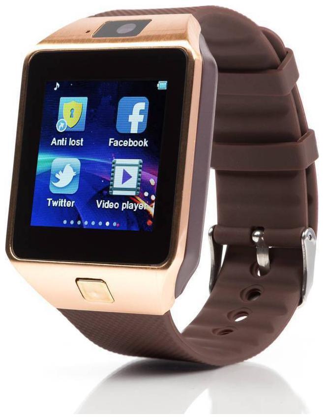 

TSV DZ09 Round Bluetooth Smartwatch with Camera and sim Card Support with SIM Card Slot and Android Smart Phones (Brown)