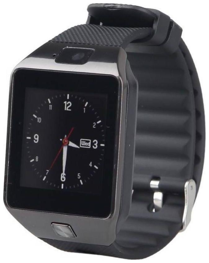 

TSV DZ09 Touch Screen Bluetooth SmartWatch with Sim Card Slot Calling Functions and Remote Camera Magnetic Headset with Mic for Womans and Unisex (Black)