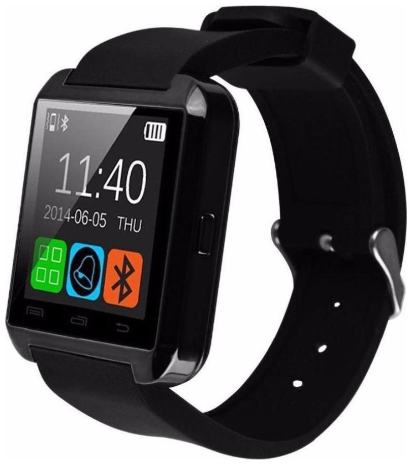 

TSV Touch Screen U8 Bluetooth Smart Watch with Bulit-in Mic Sd Slot Camera Whatsapp Headset with Mic for All Smartphones (Black)