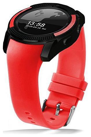 

TSV V8 Smart Phone Watch Health Fitness Red Smartwatch Red