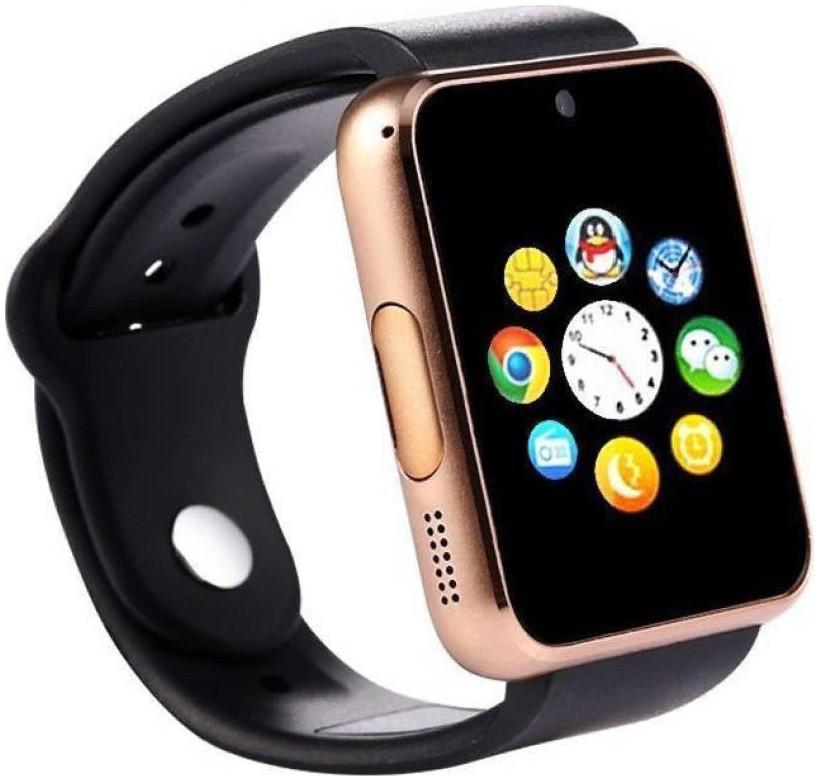 

TSV A1 Bluetooth Smart Watch with Camera and Sim Card Support Compatible with All Smartphones - Gold