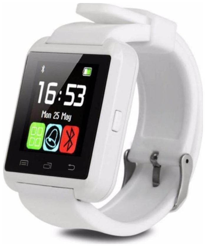 

TSV U8 Bluetooth Watch Phones with Camera SIM Card SD Card Slot Multi Language Support Compatible (White)